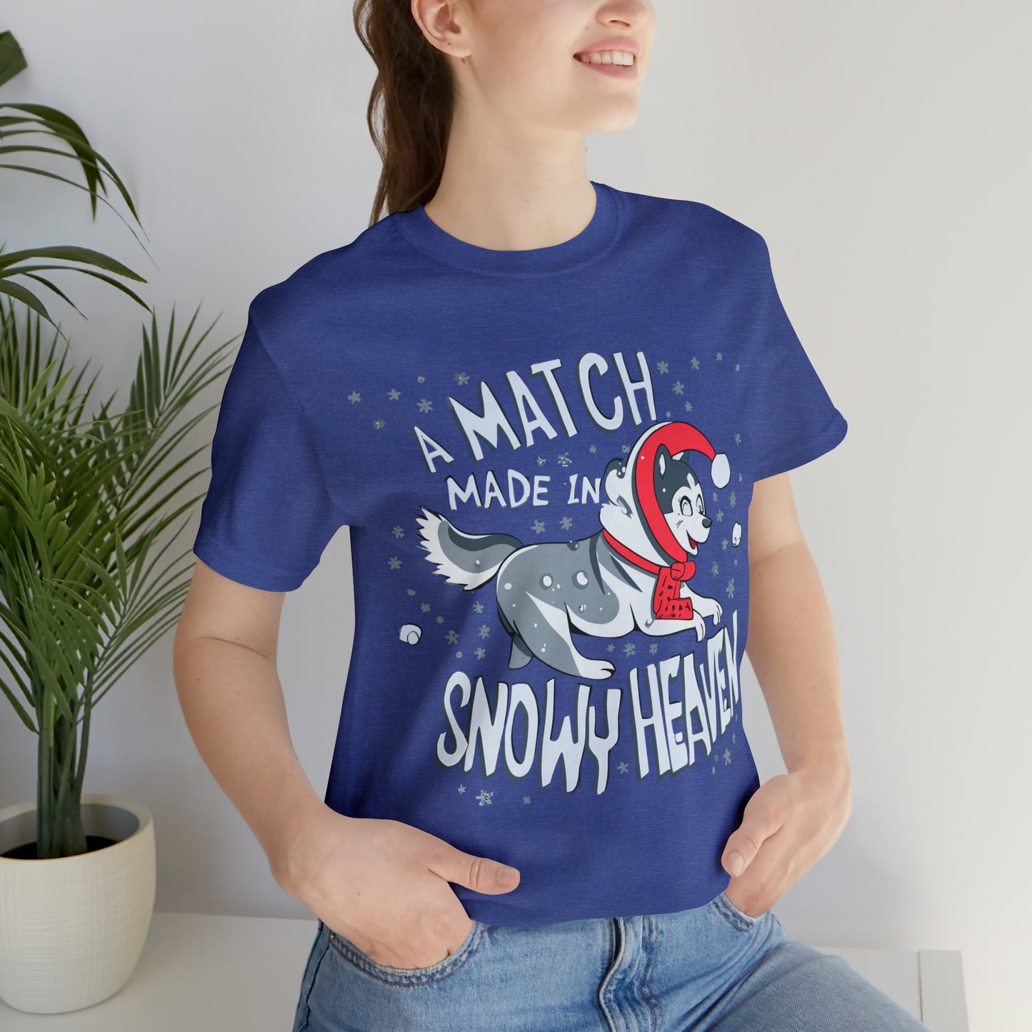 Winter Wonderland Husky Love Match Made In Snowy Heaven T-Shirt