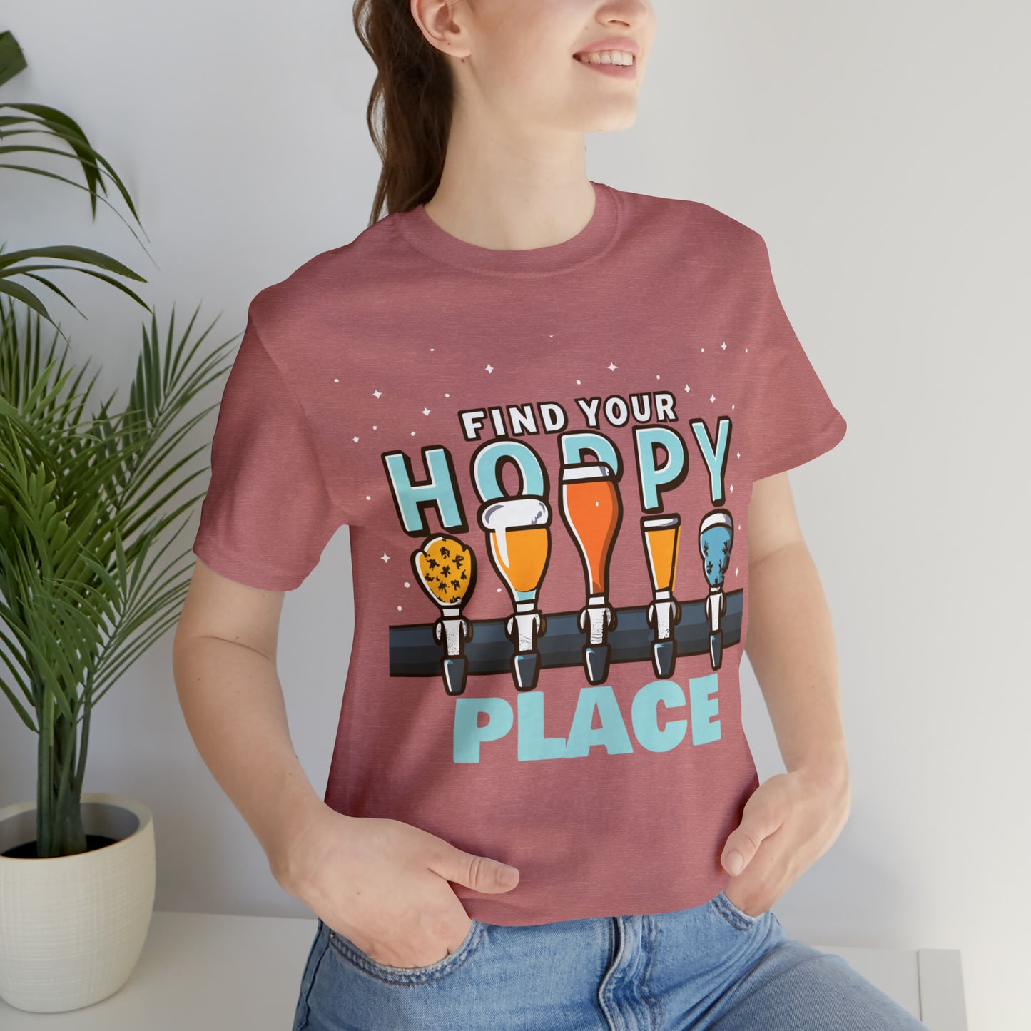 Find Your Hoppy Place Brewing Happiness Craft Beer T-Shirt