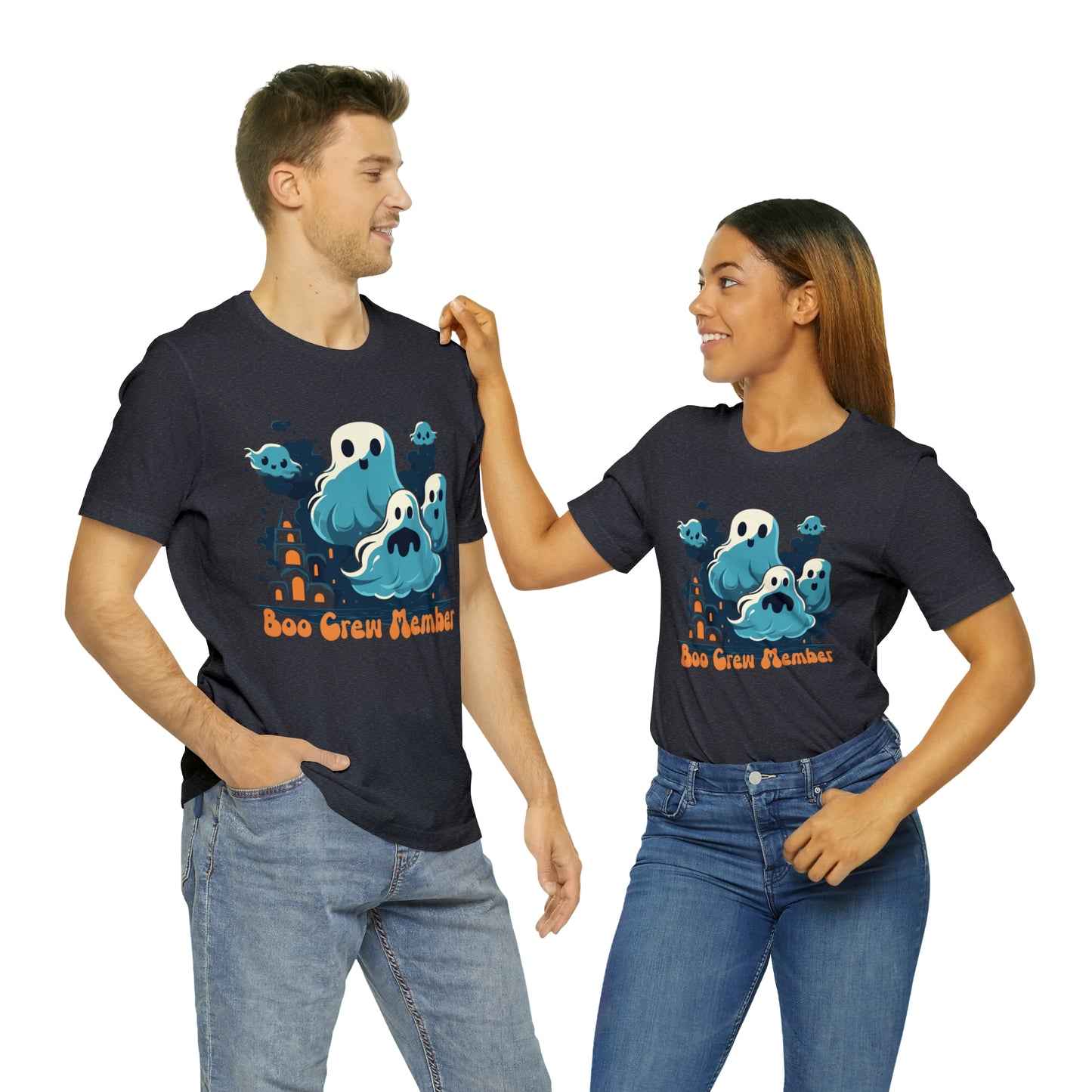 Halloween Boo Crew Member Spooky Ghosts Haunted T-Shirt