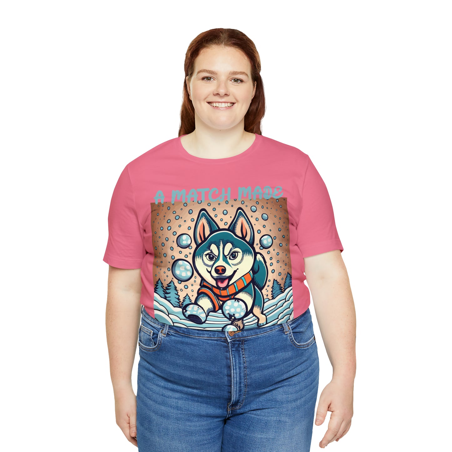 Winter Wonderland Husky Love Match Made In Snowy Heaven T-Shirt