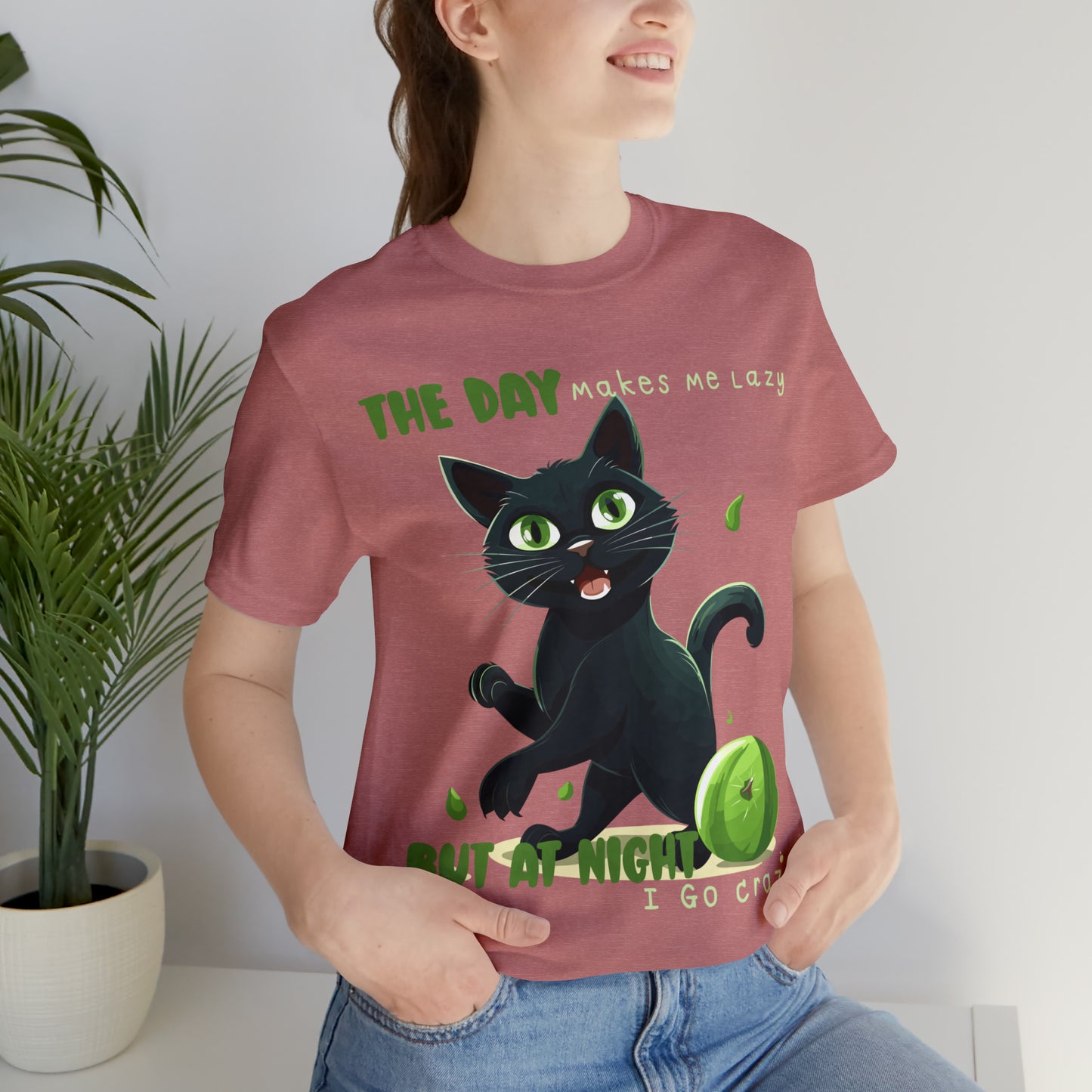 From Lazy Days to Wild Nights Cat Lovers Funny Night Out T-Shirt