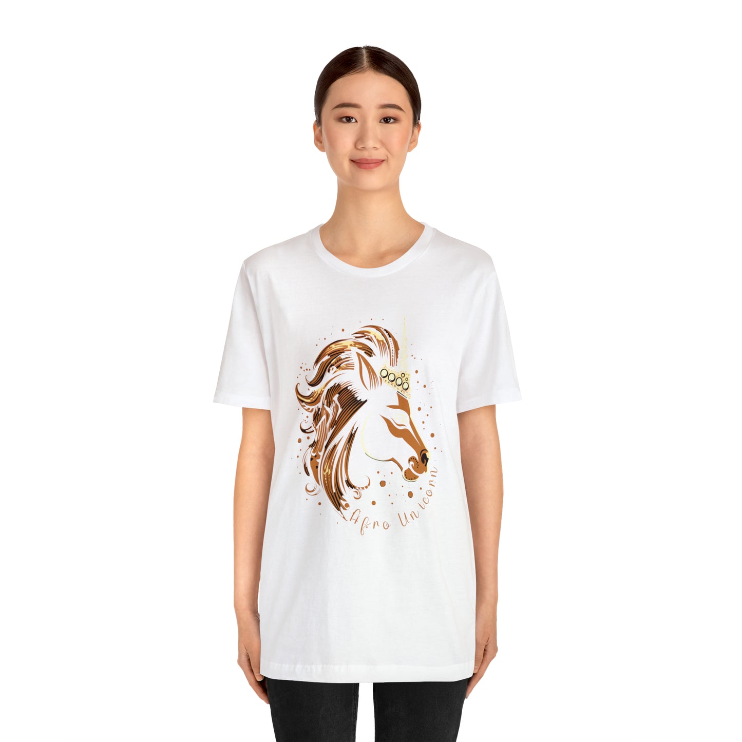 Afro Unicorn with crown - Regal Whimsical Majestic Fantasy Royal T-Shirt