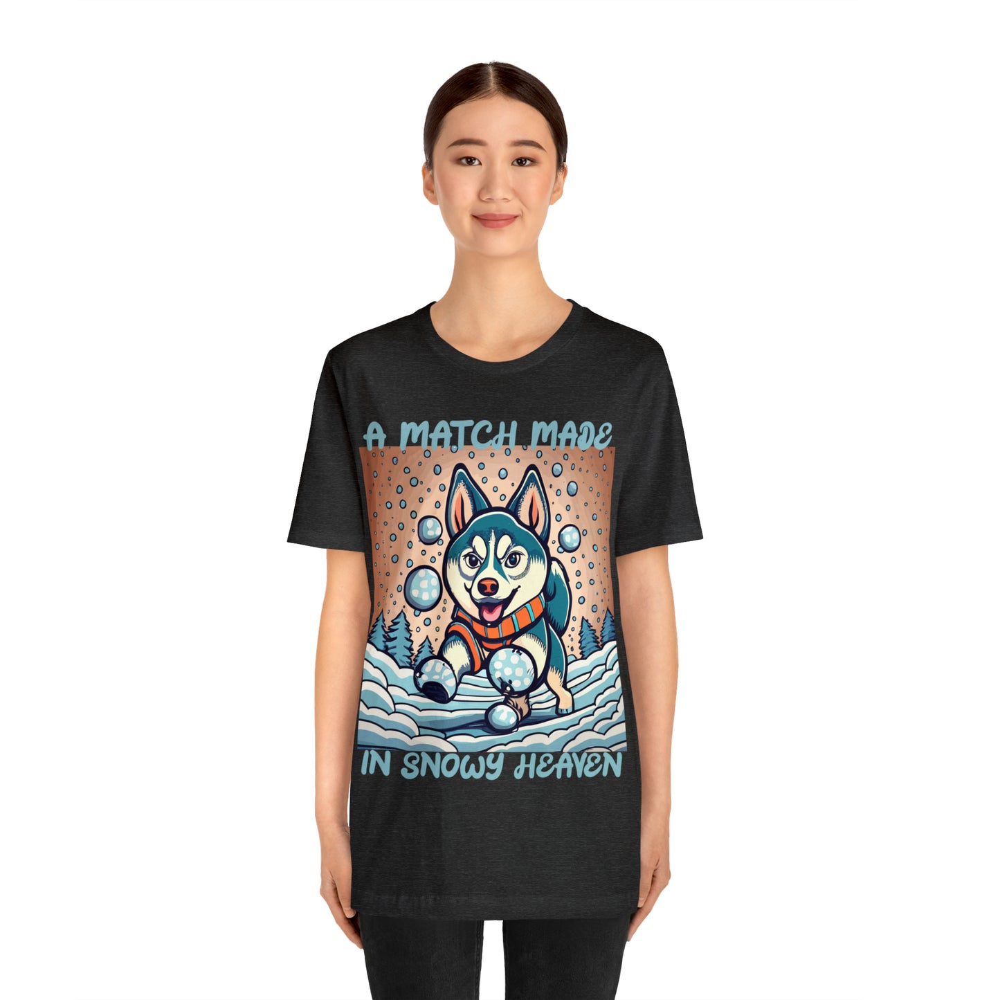 Winter Wonderland Husky Love Match Made In Snowy Heaven T-Shirt