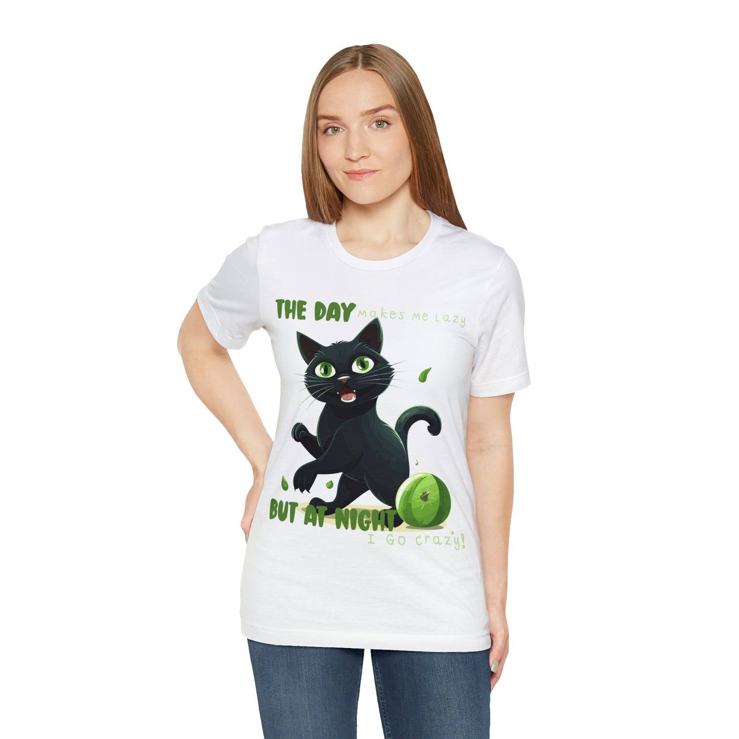 From Lazy Days to Wild Nights Cat Lovers Funny Night Out T-Shirt