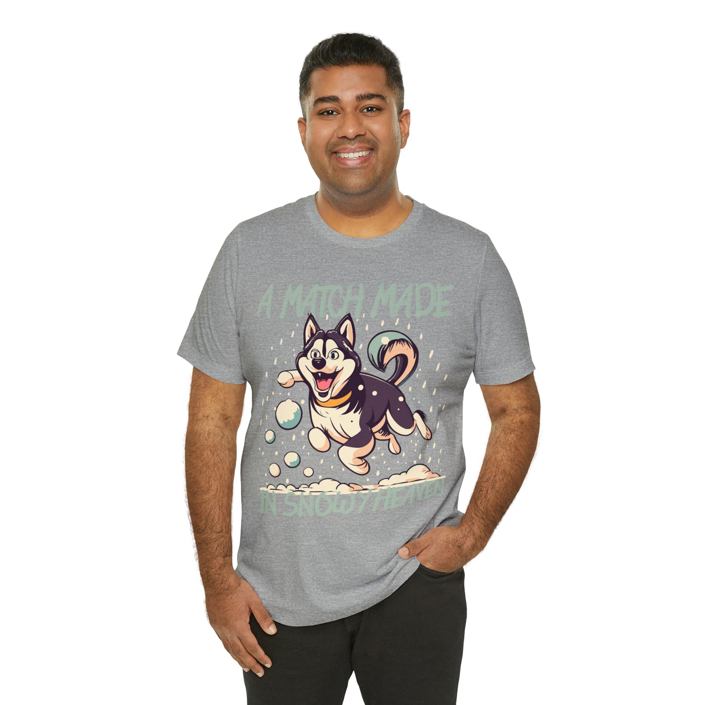 Winter Wonderland Husky Love Match Made In Snowy Heaven T-Shirt