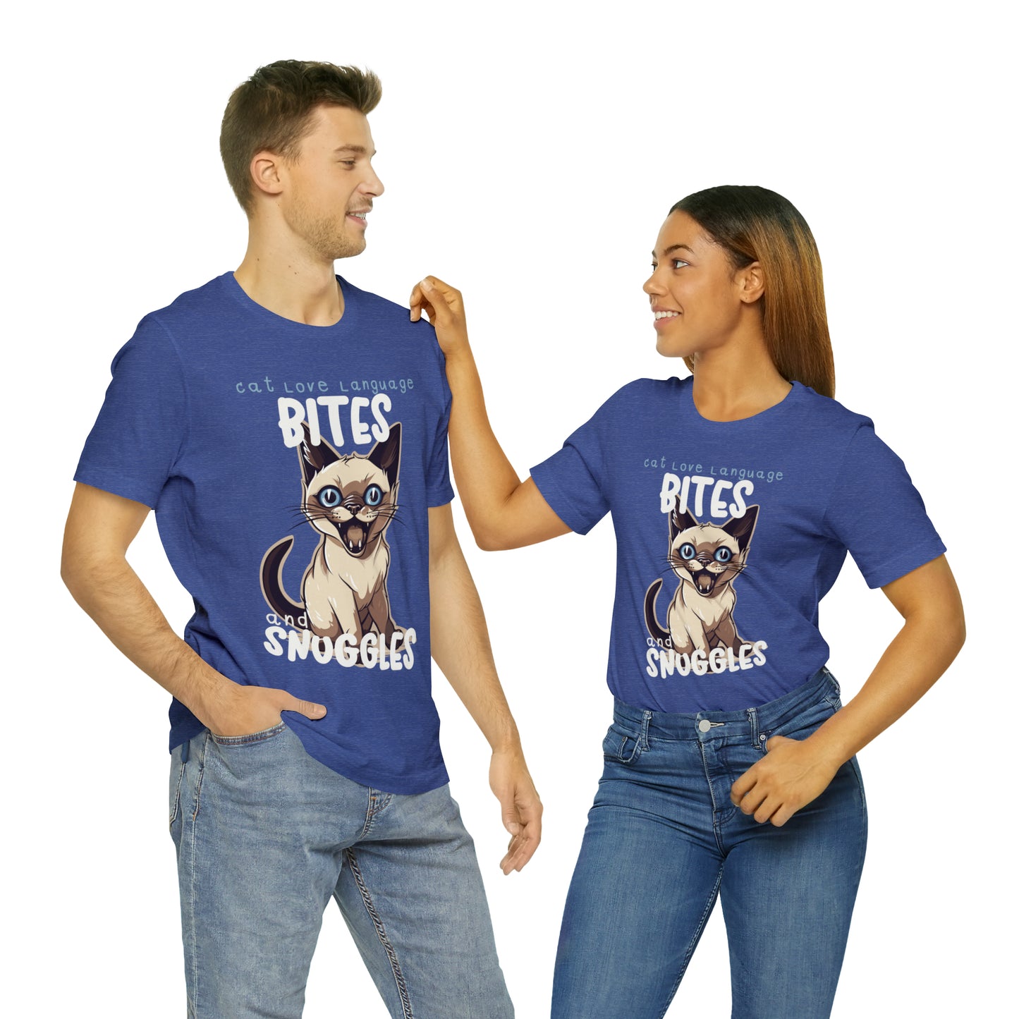 Cat Love Language Bites and Snuggles Kitten Meow T-Shirt