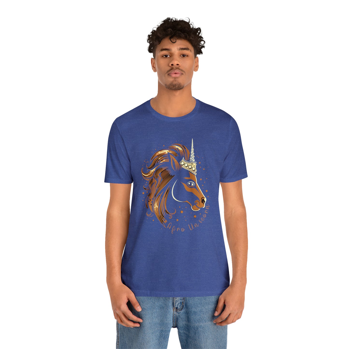 Afro Unicorn with crown - Regal Whimsical Majestic Fantasy Royal T-Shirt