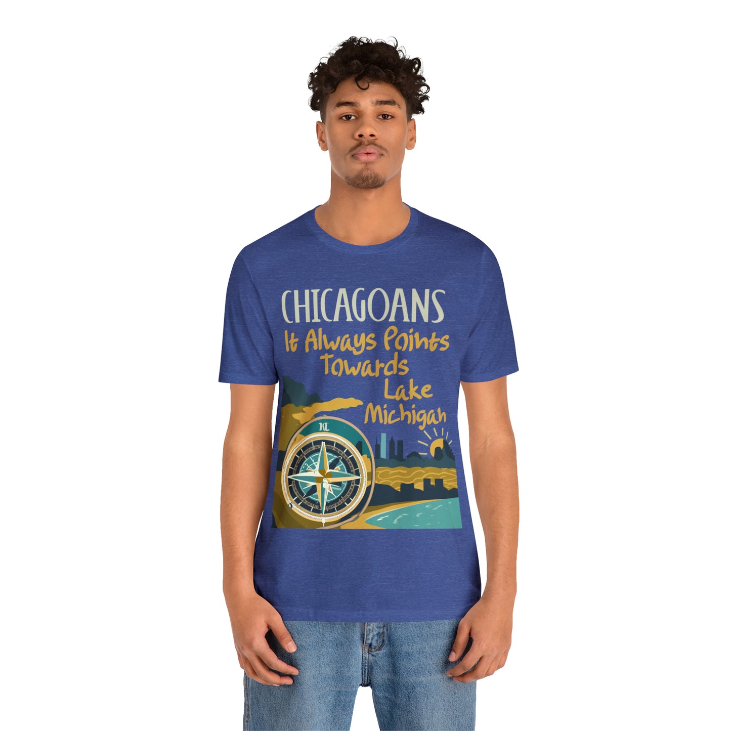 Chicago Compass Always Pointing to Lake Michigan T-Shirt