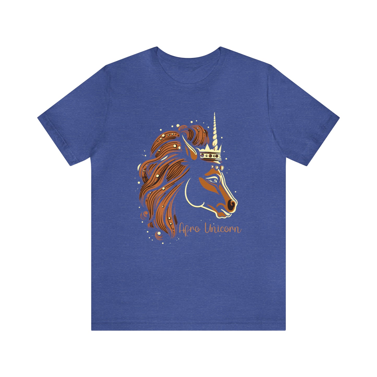 Afro Unicorn with crown - Regal Whimsical Majestic Fantasy Royal T-Shirt