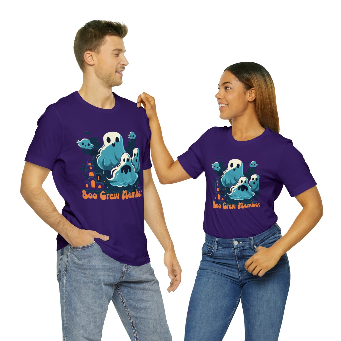 Halloween Boo Crew Member Spooky Ghosts Haunted T-Shirt