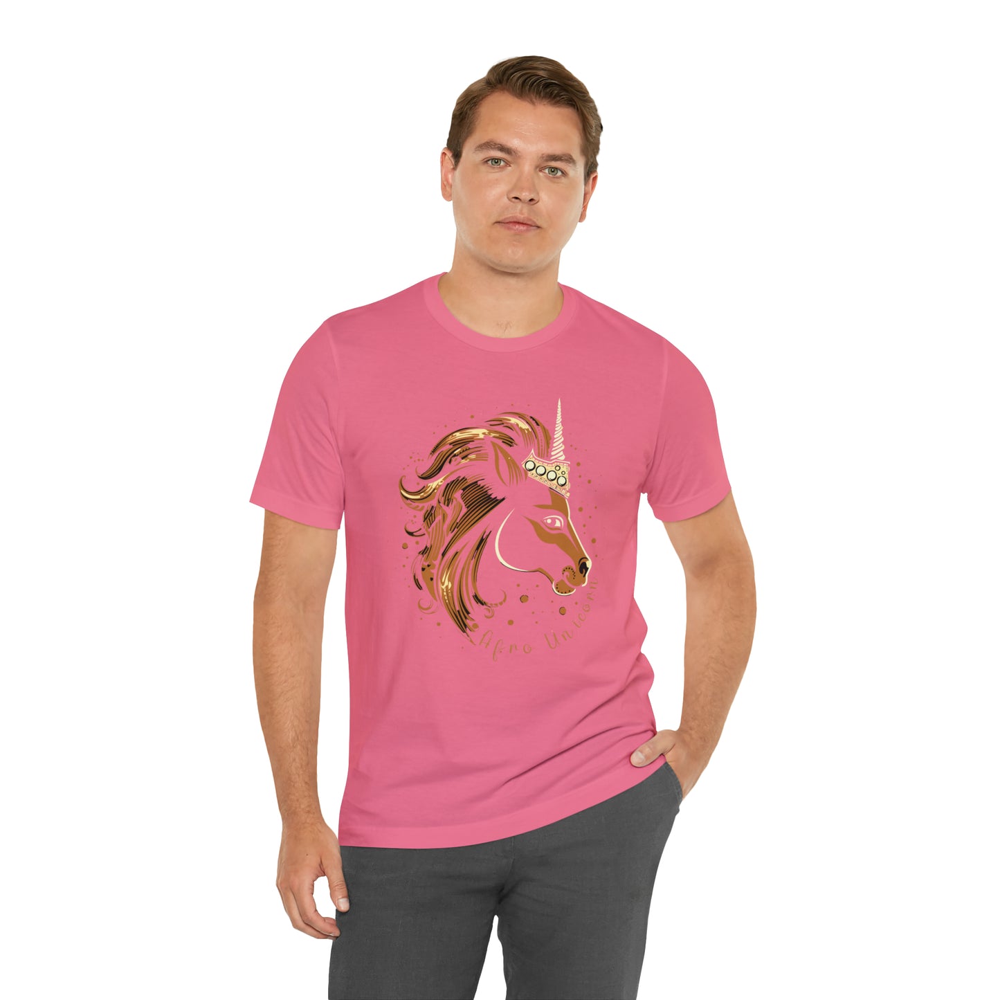 Afro Unicorn with crown - Regal Whimsical Majestic Fantasy Royal T-Shirt