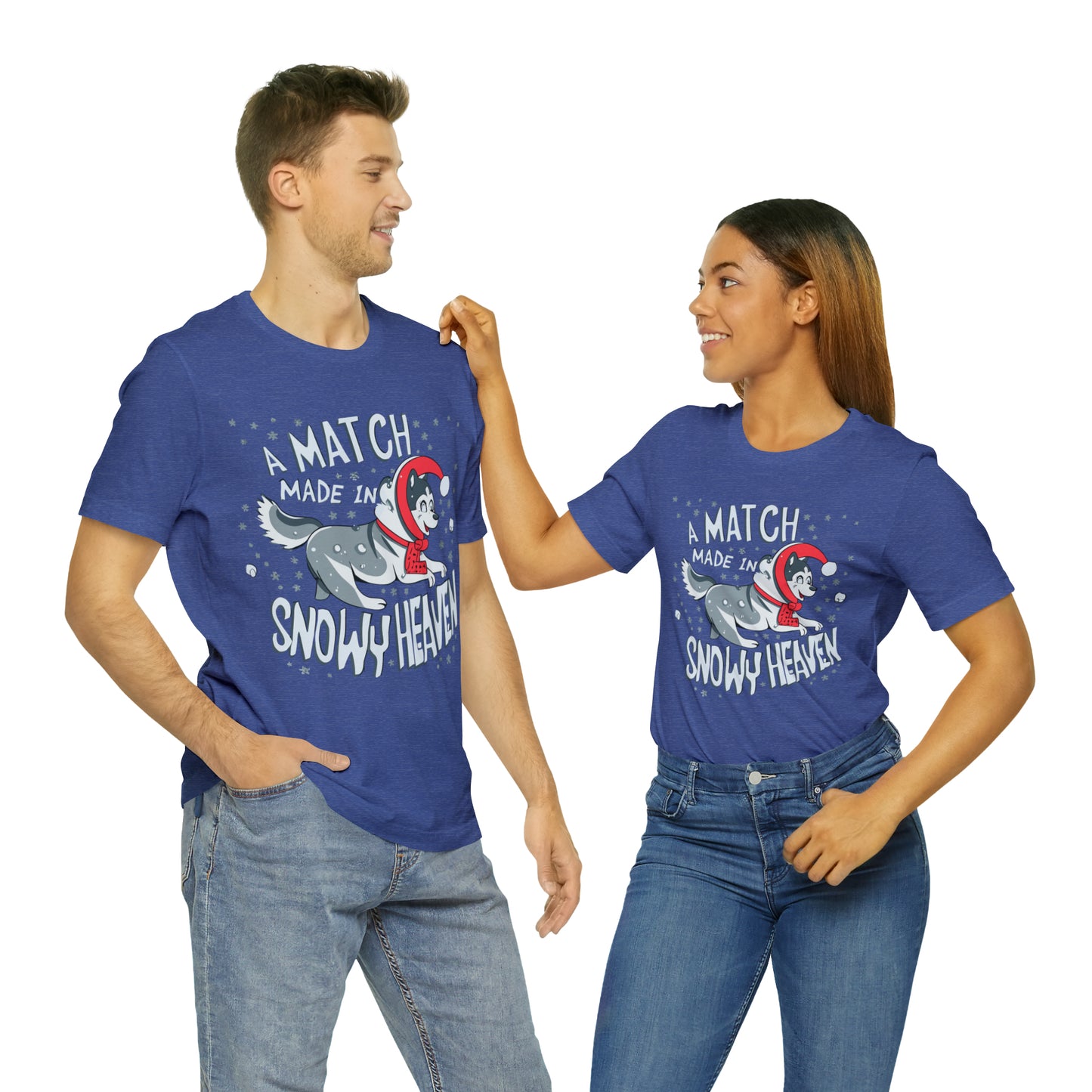 Winter Wonderland Husky Love Match Made In Snowy Heaven T-Shirt