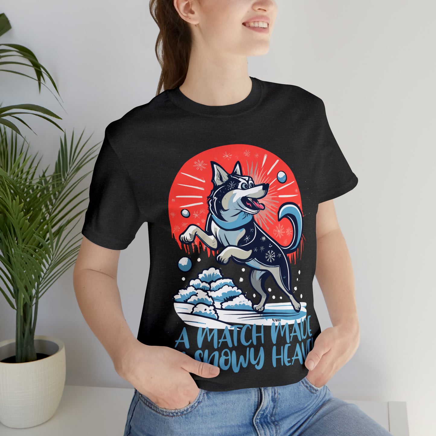 Winter Wonderland Husky Love Match Made In Snowy Heaven T-Shirt