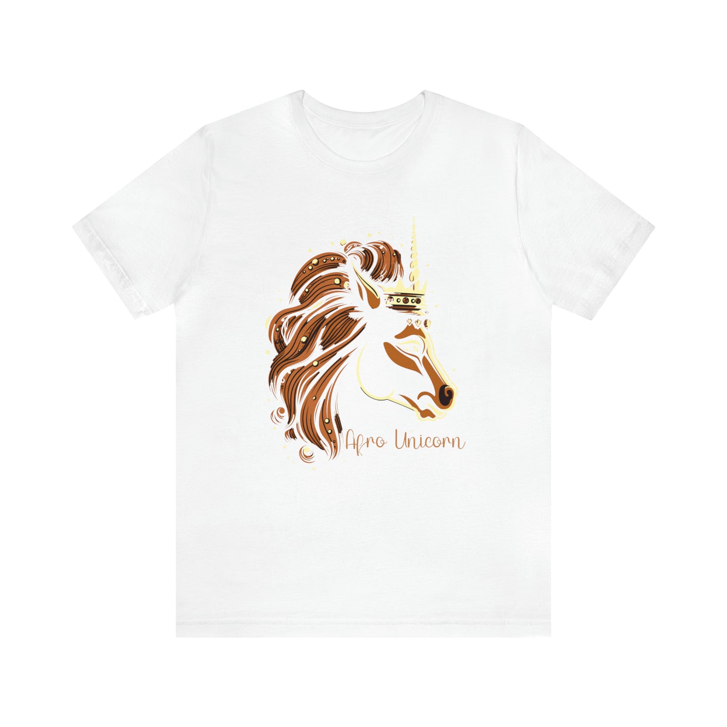 Afro Unicorn with crown - Regal Whimsical Majestic Fantasy Royal T-Shirt