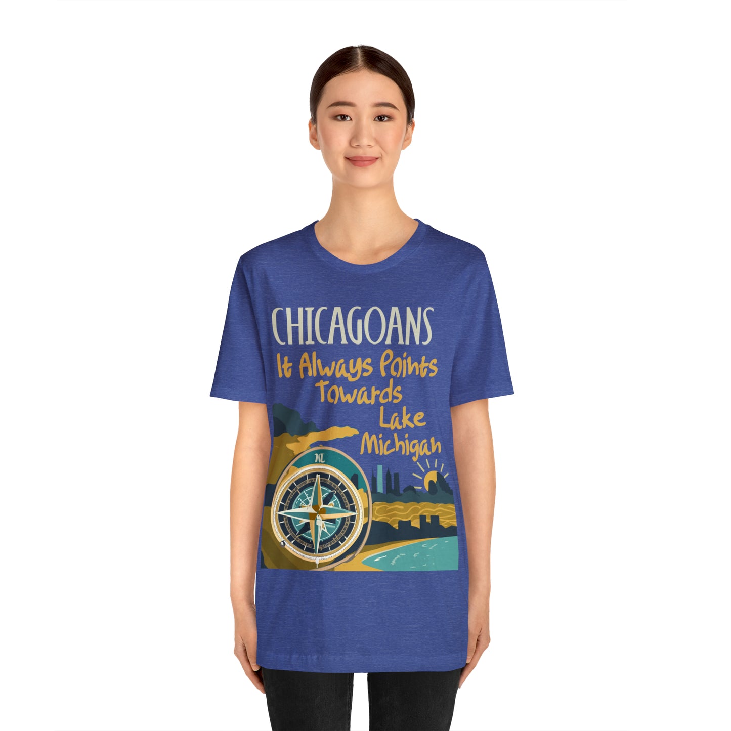 Chicago Compass Always Pointing to Lake Michigan T-Shirt