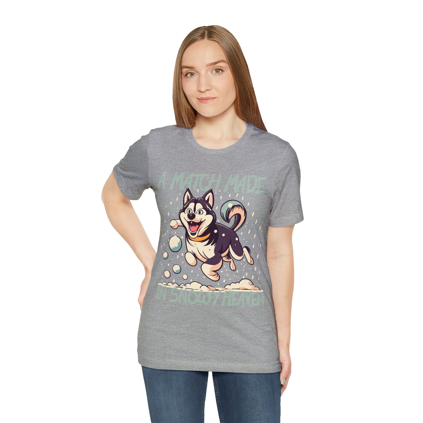 Winter Wonderland Husky Love Match Made In Snowy Heaven T-Shirt