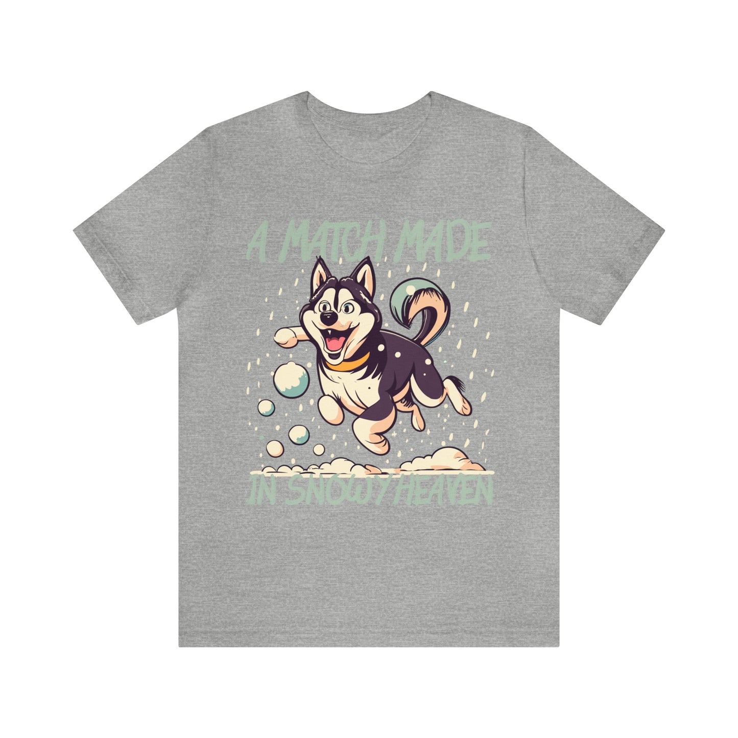 Winter Wonderland Husky Love Match Made In Snowy Heaven T-Shirt