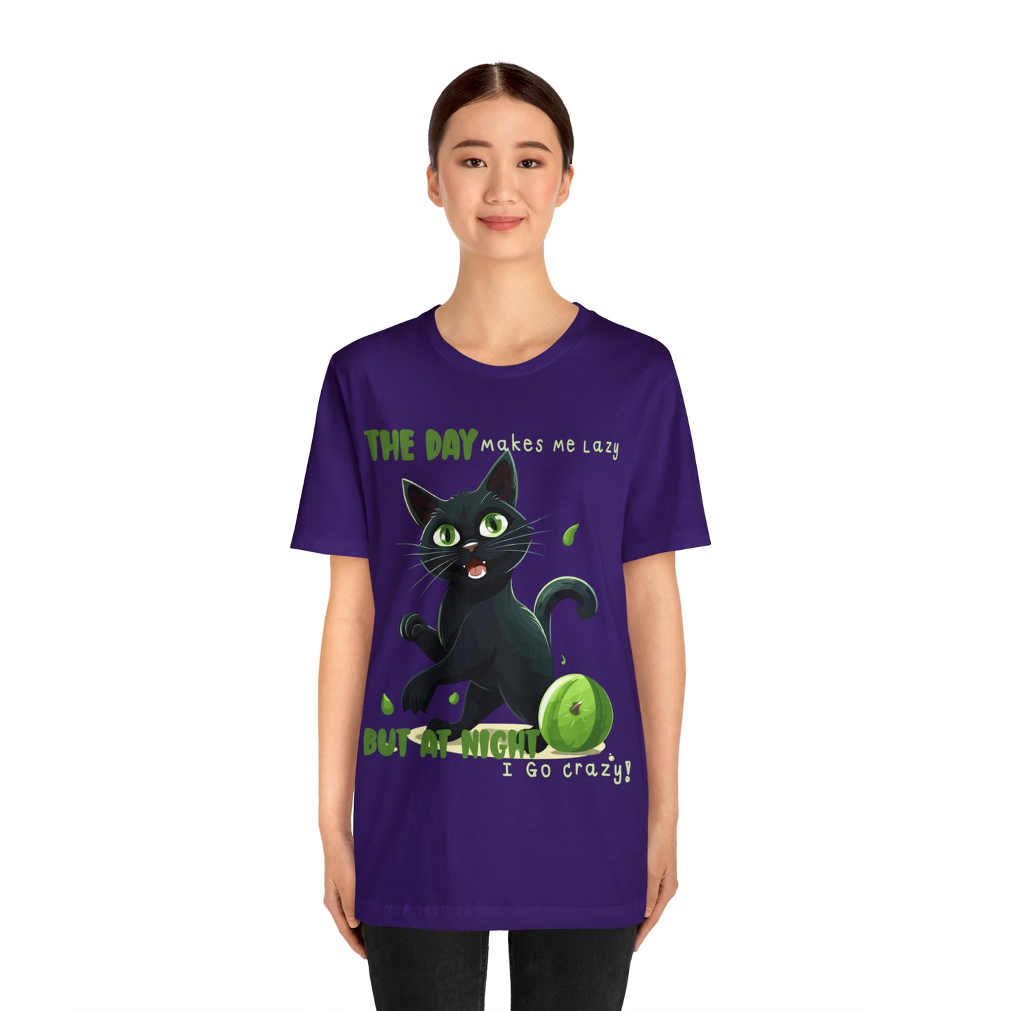 From Lazy Days to Wild Nights Cat Lovers Funny Night Out T-Shirt