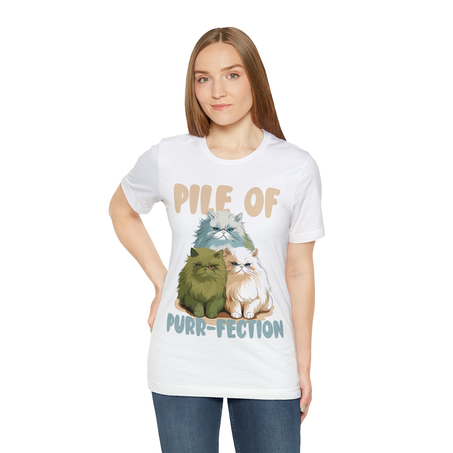 Cat Lover's Pile of Purr-fection Cute Feline Kitty T-Shirt