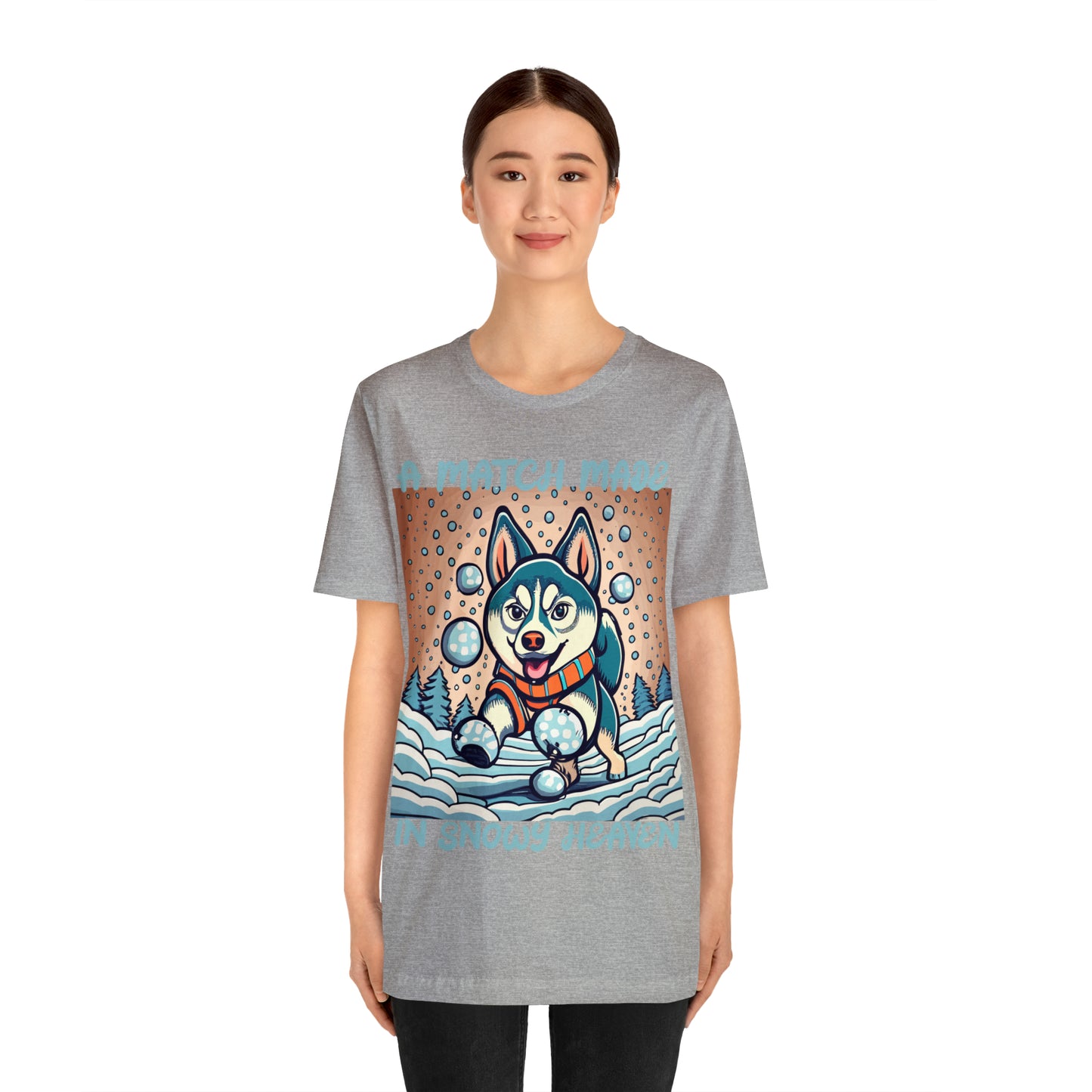 Winter Wonderland Husky Love Match Made In Snowy Heaven T-Shirt