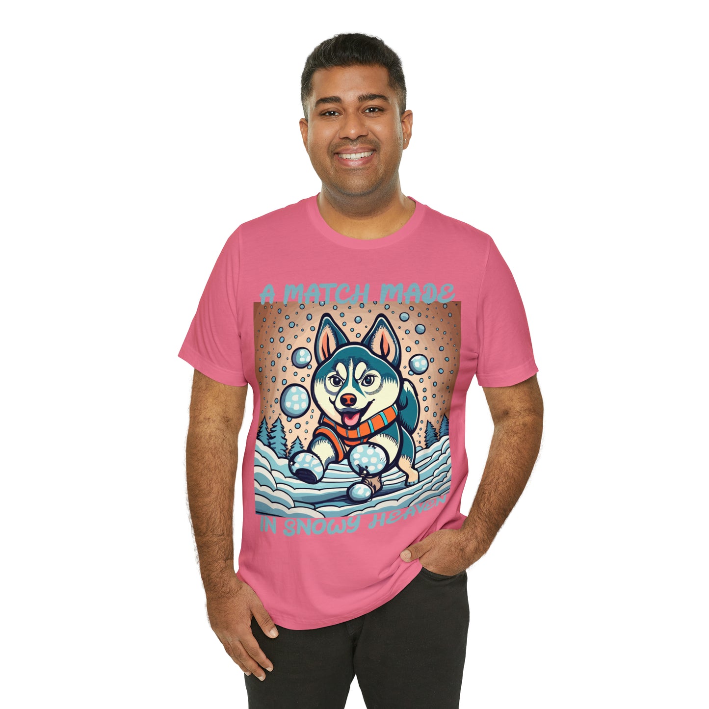 Winter Wonderland Husky Love Match Made In Snowy Heaven T-Shirt