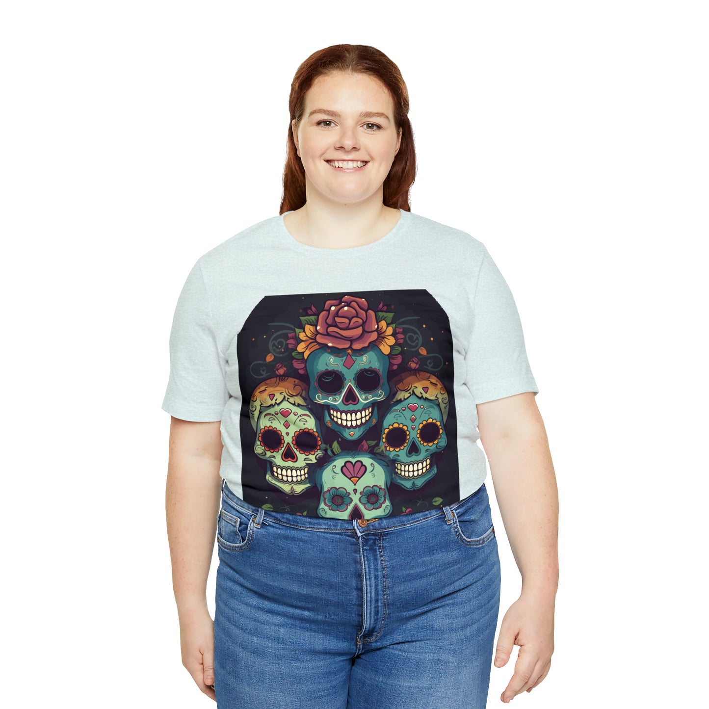 Sugar Skull Day Of The Dead Halloween Mexican Skeleton T-Shirt