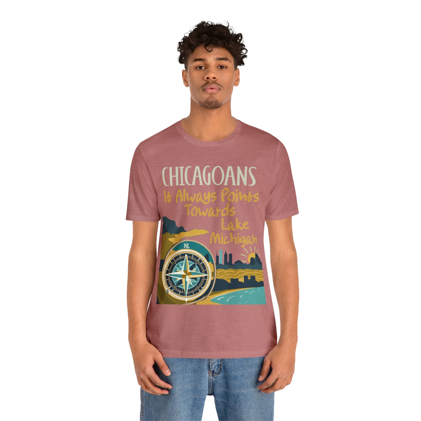 Chicago Compass Always Pointing to Lake Michigan T-Shirt