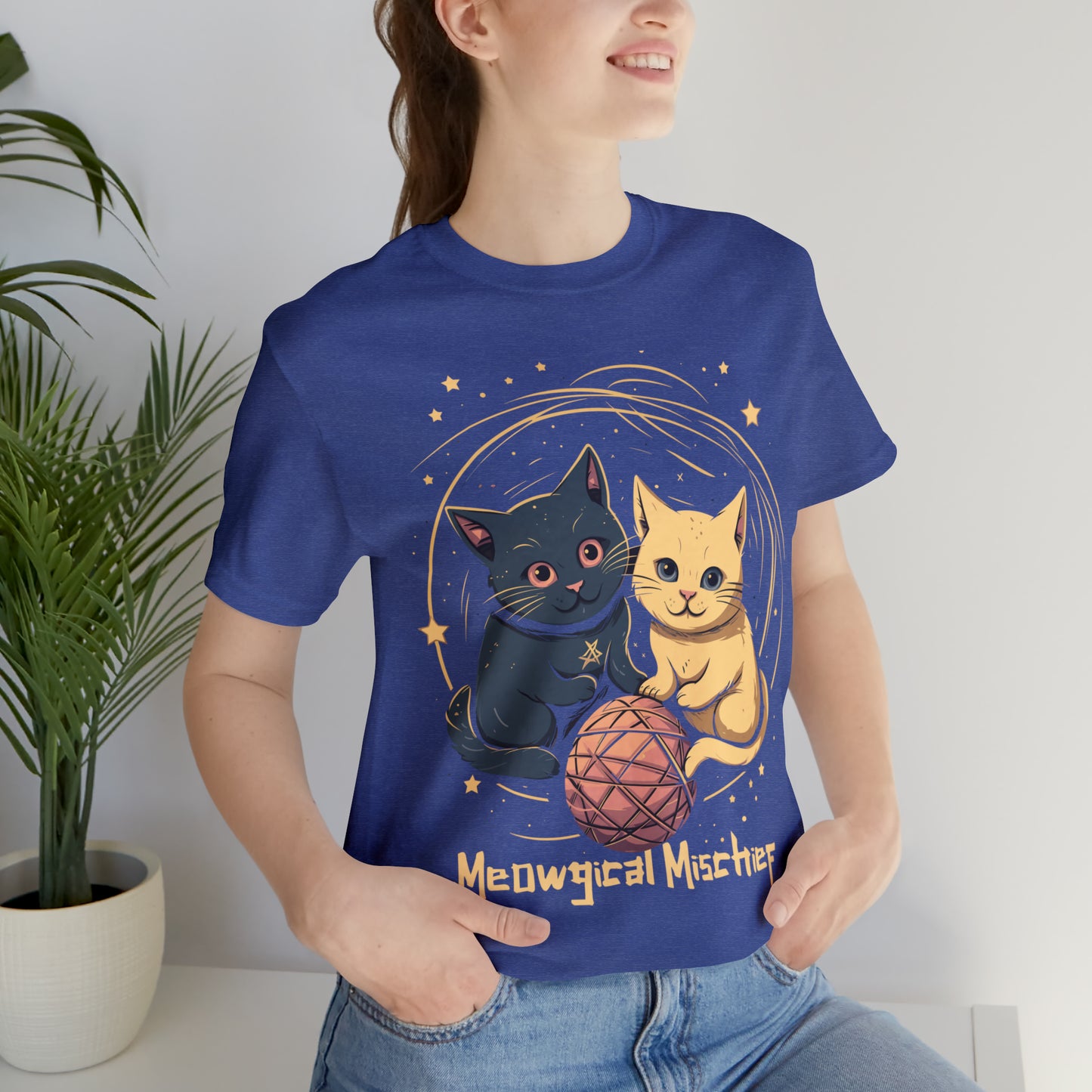 Meowgical Mischief Halloween Black Cat Magic Feline T-Shirt