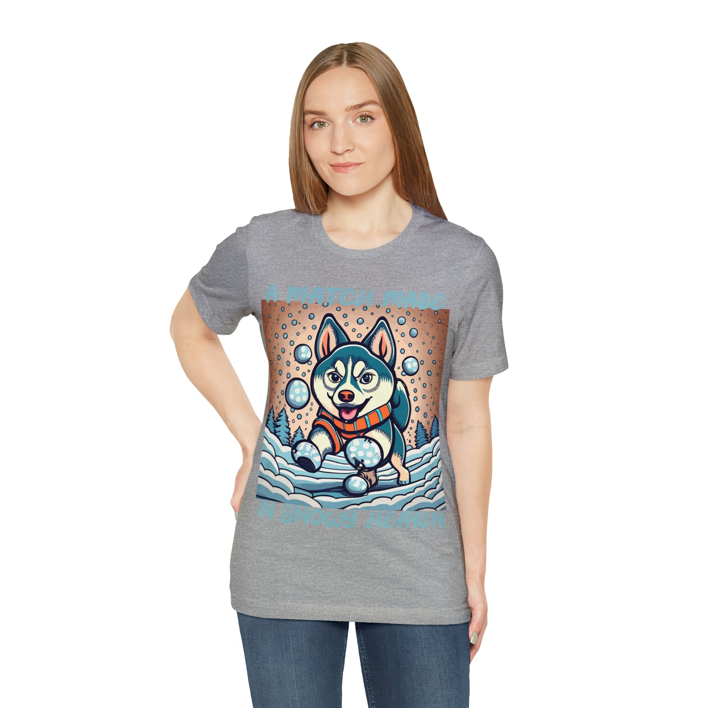 Winter Wonderland Husky Love Match Made In Snowy Heaven T-Shirt