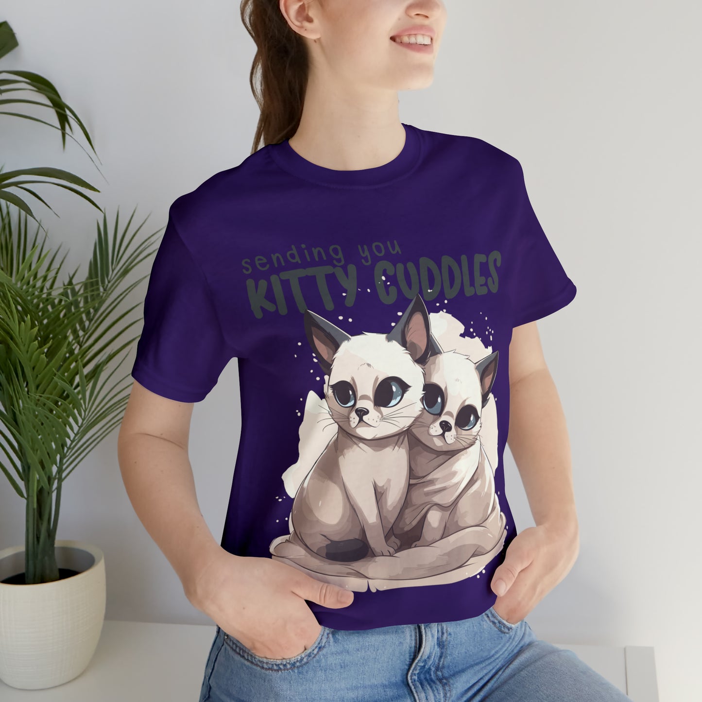 Warm Feline Hugs Sending You Kitty Cuddles Cat Lover T-Shirt