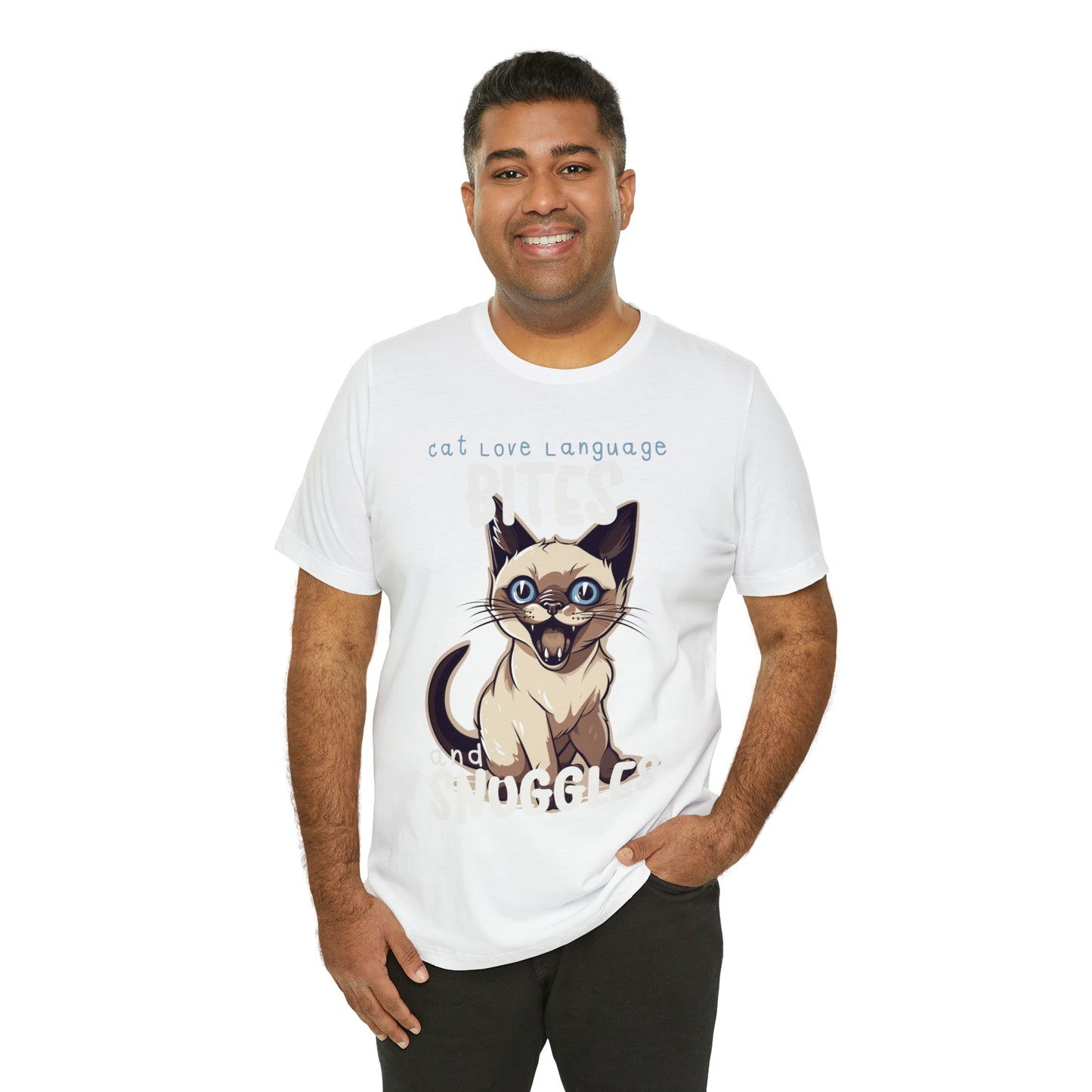 Cat Love Language Bites and Snuggles Kitten Meow T-Shirt