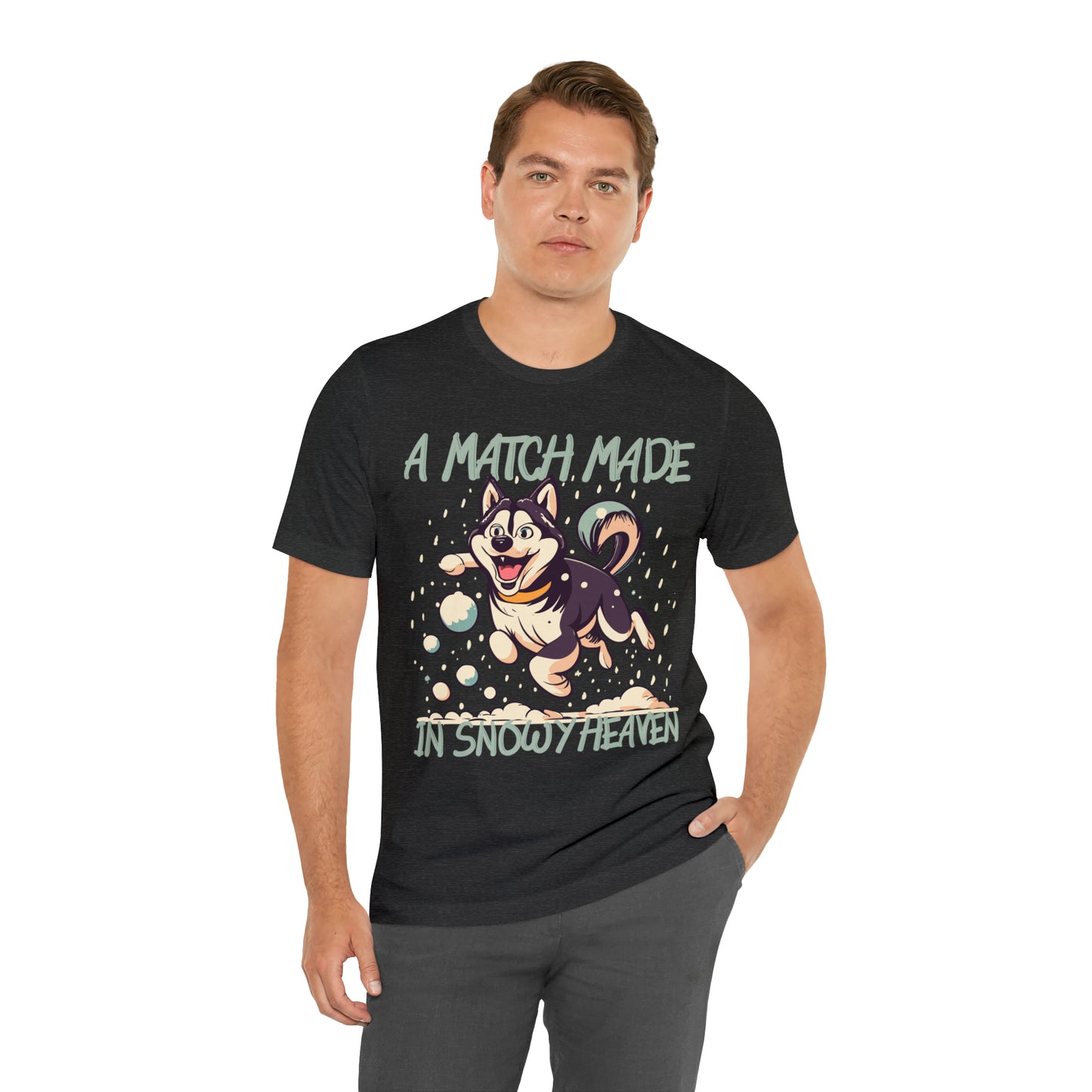 Winter Wonderland Husky Love Match Made In Snowy Heaven T-Shirt