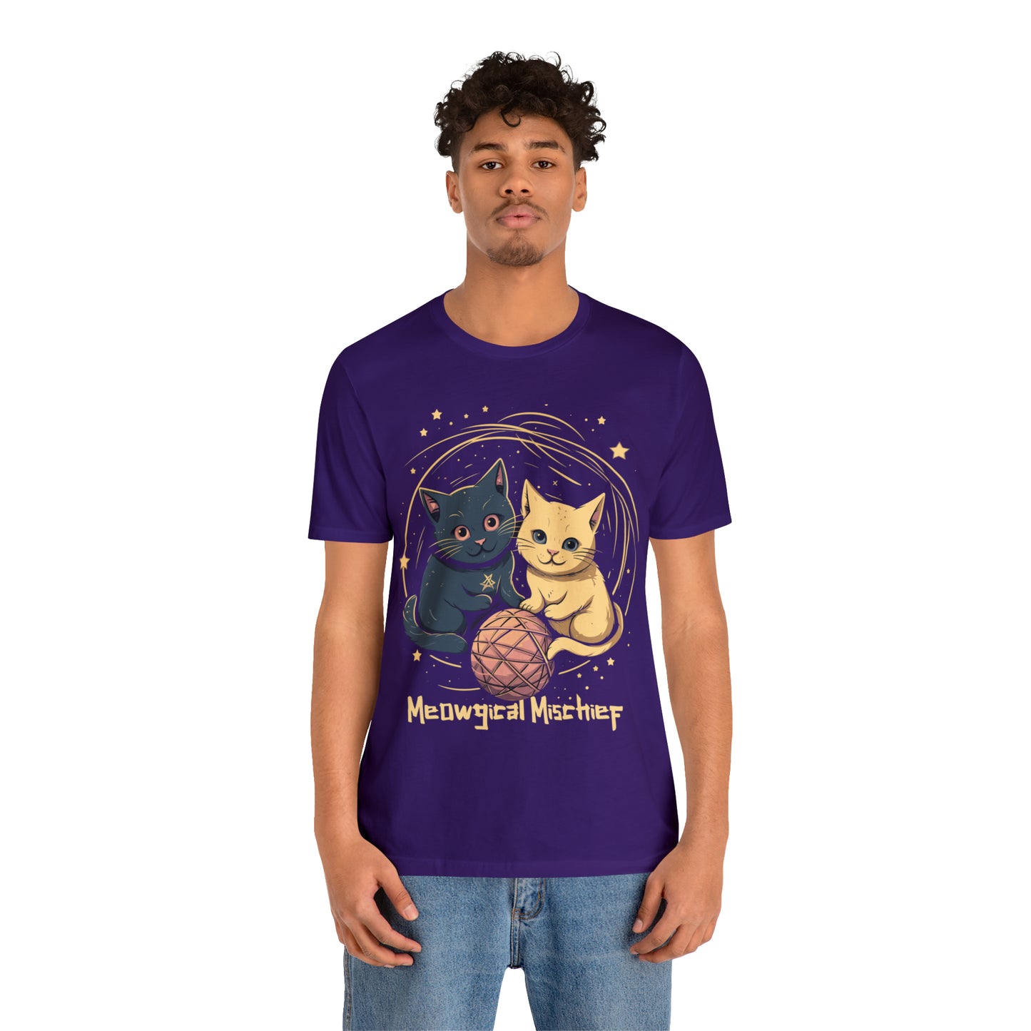 Meowgical Mischief Halloween Black Cat Magic Feline T-Shirt