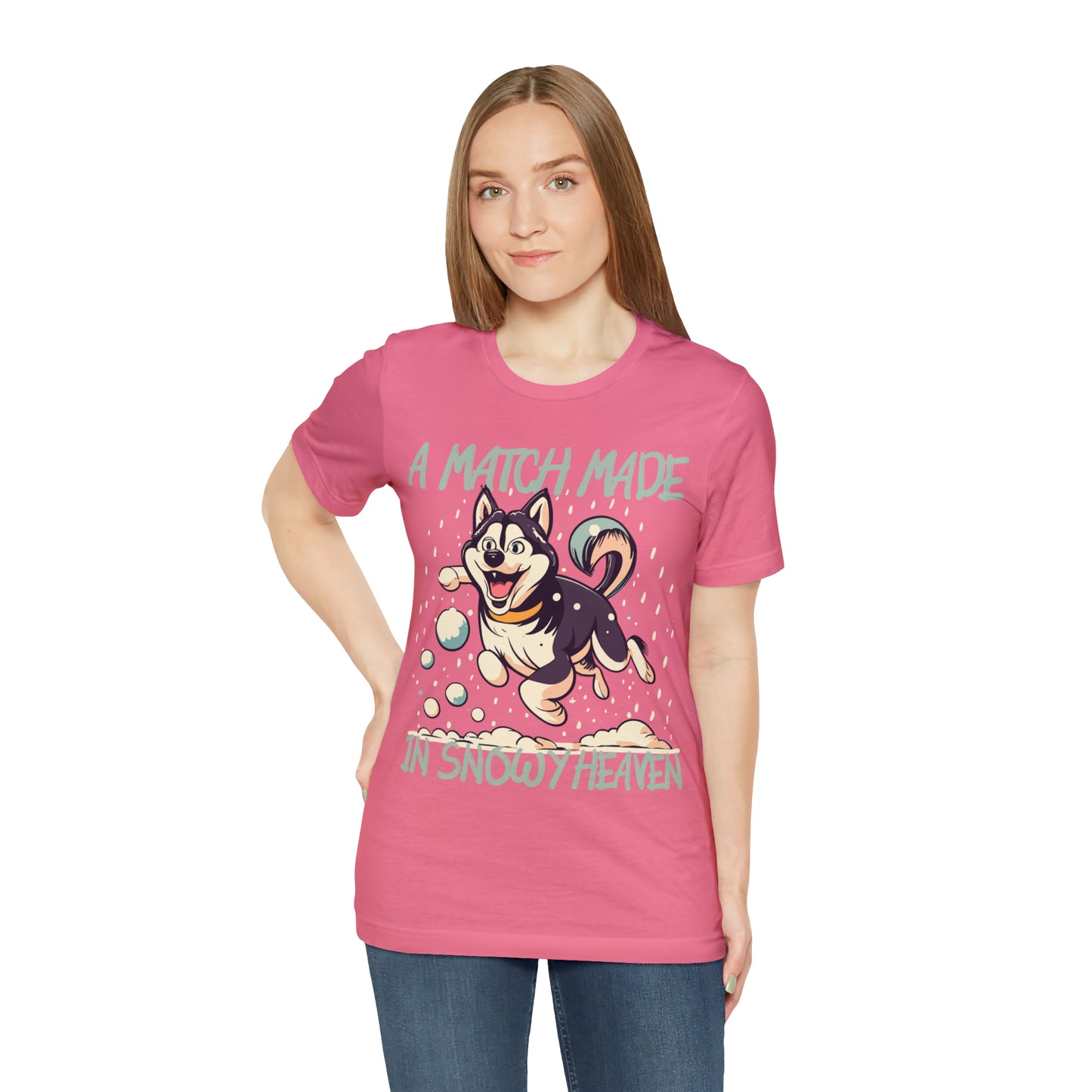 Winter Wonderland Husky Love Match Made In Snowy Heaven T-Shirt