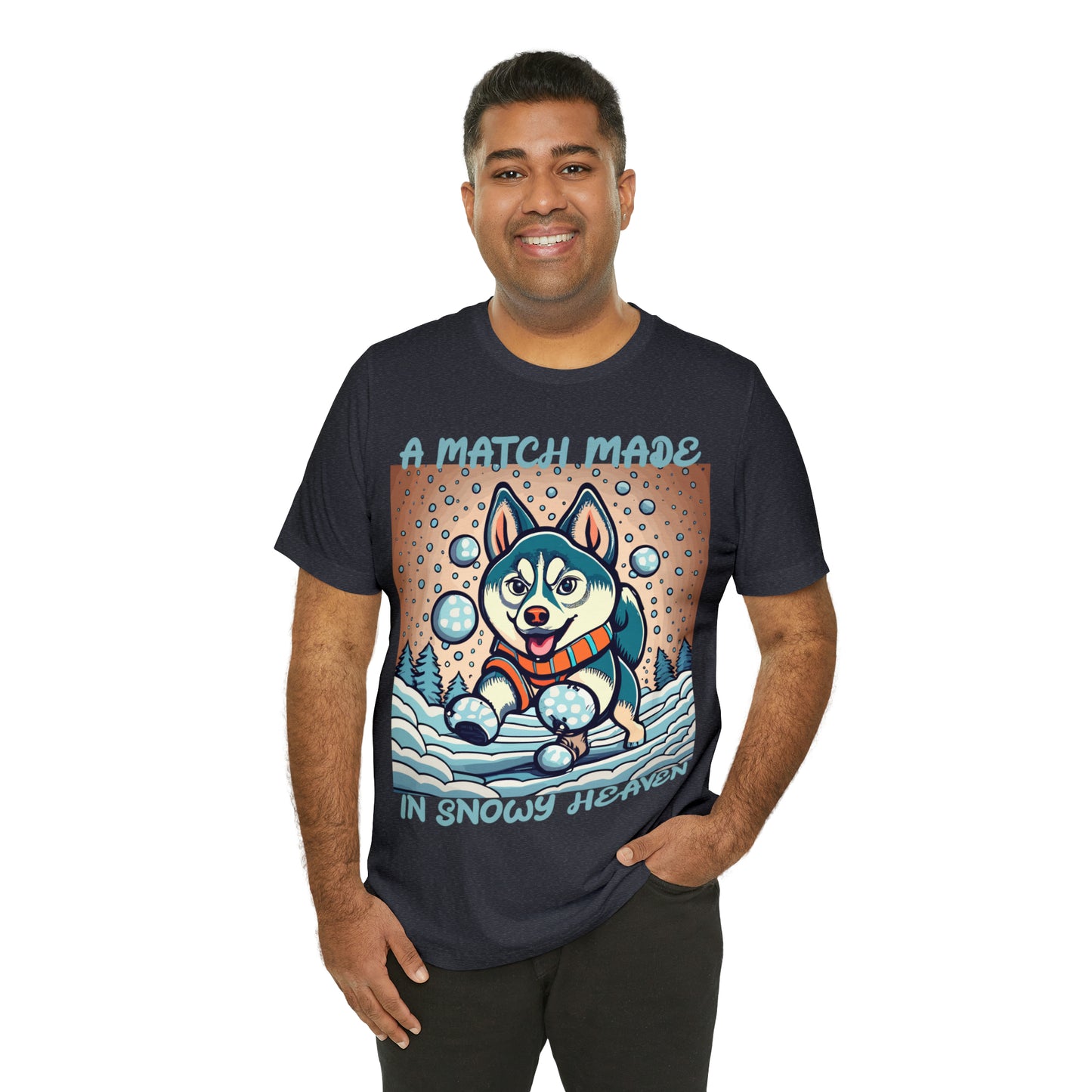 Winter Wonderland Husky Love Match Made In Snowy Heaven T-Shirt