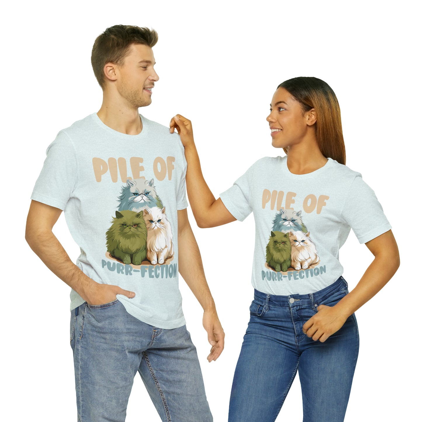 Cat Lover's Pile of Purr-fection Cute Feline Kitty T-Shirt