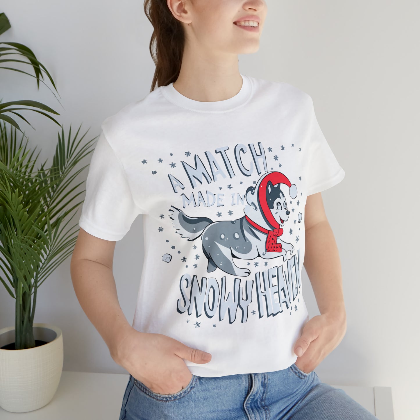 Winter Wonderland Husky Love Match Made In Snowy Heaven T-Shirt