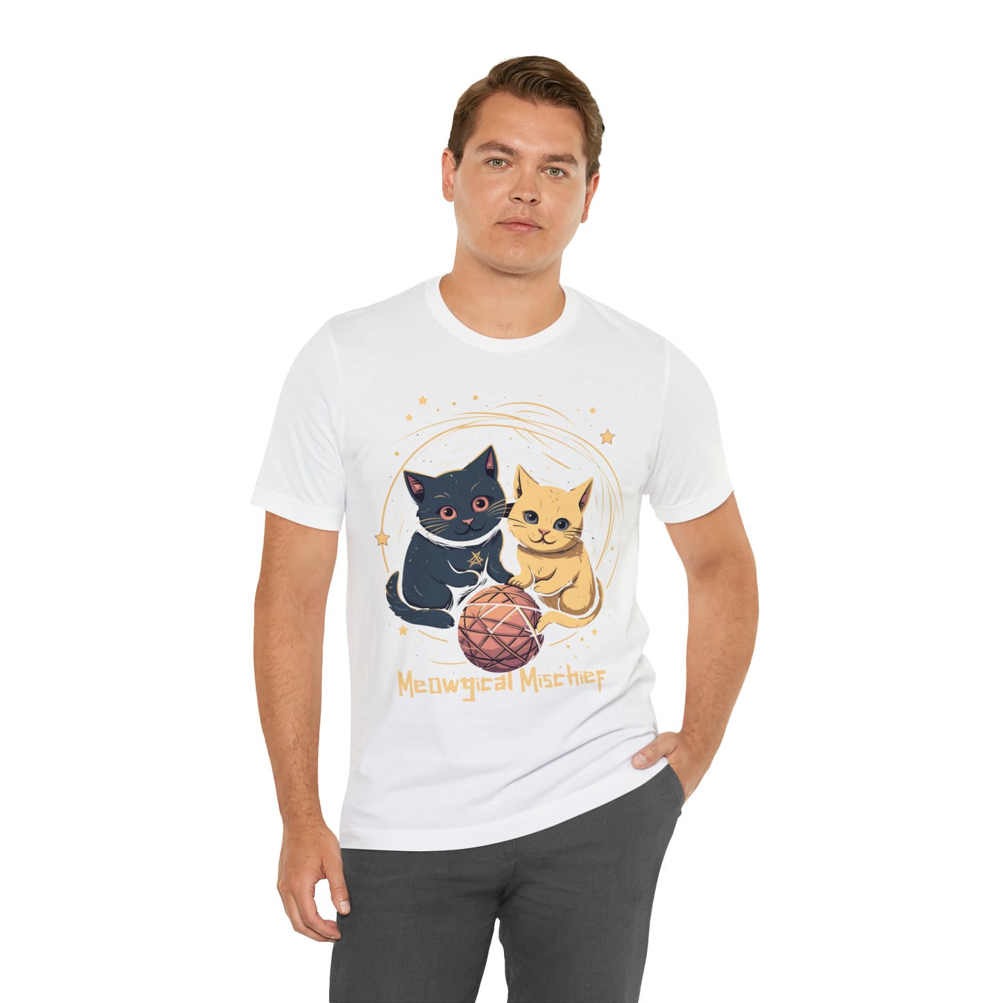 Meowgical Mischief Halloween Black Cat Magic Feline T-Shirt