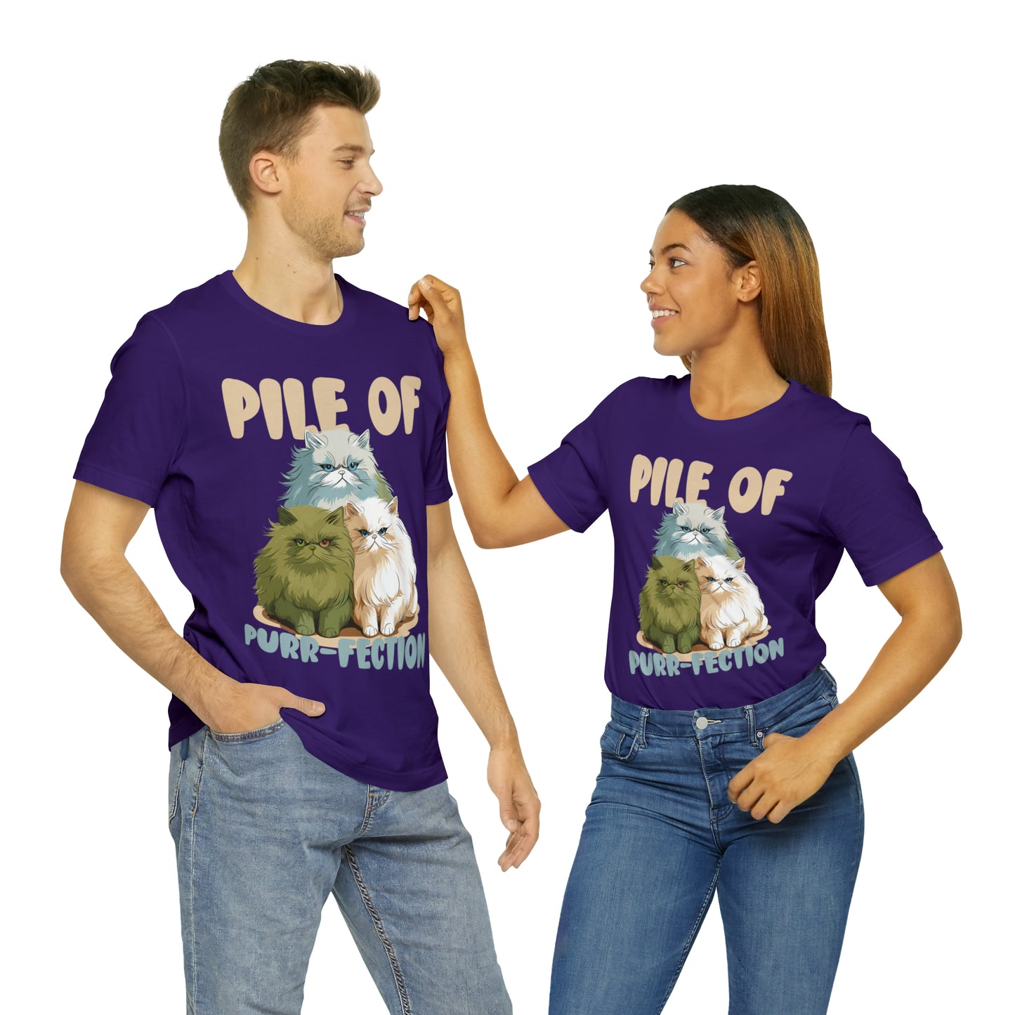 Cat Lover's Pile of Purr-fection Cute Feline Kitty T-Shirt