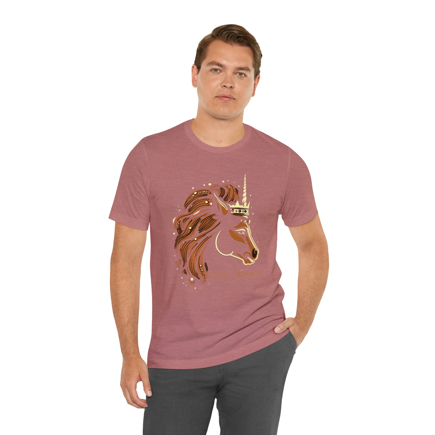 Afro Unicorn with crown - Regal Whimsical Majestic Fantasy Royal T-Shirt