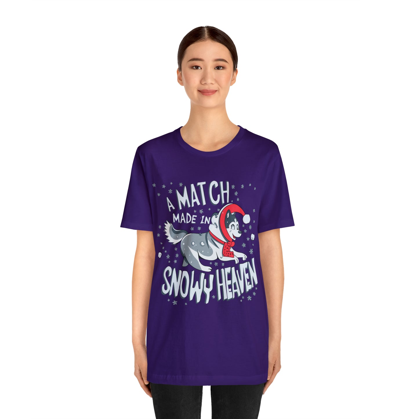 Winter Wonderland Husky Love Match Made In Snowy Heaven T-Shirt