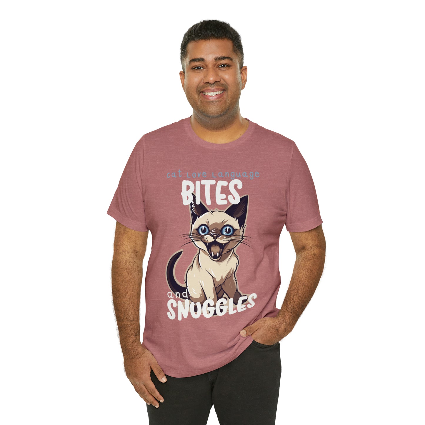 Cat Love Language Bites and Snuggles Kitten Meow T-Shirt