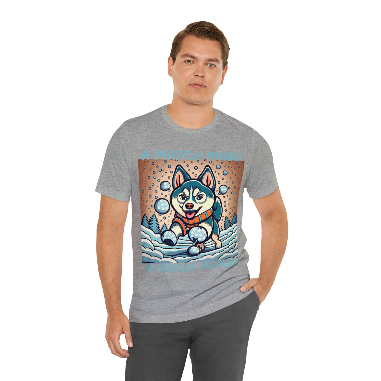 Winter Wonderland Husky Love Match Made In Snowy Heaven T-Shirt