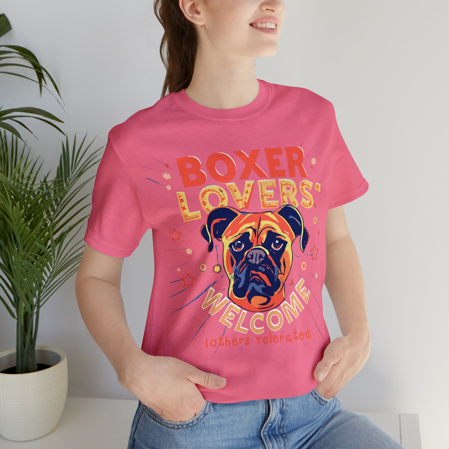 Boxer Lovers Welcome Dog Others Welcome Embrace the Love T-Shirt