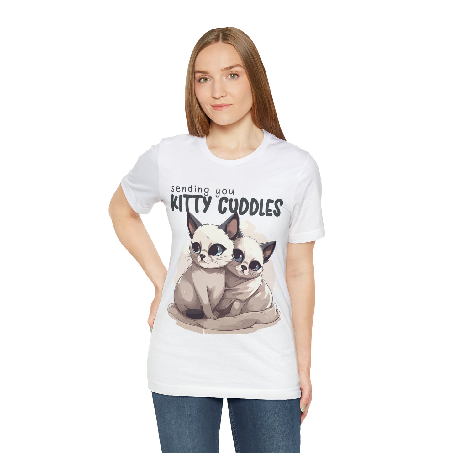 Warm Feline Hugs Sending You Kitty Cuddles Cat Lover T-Shirt