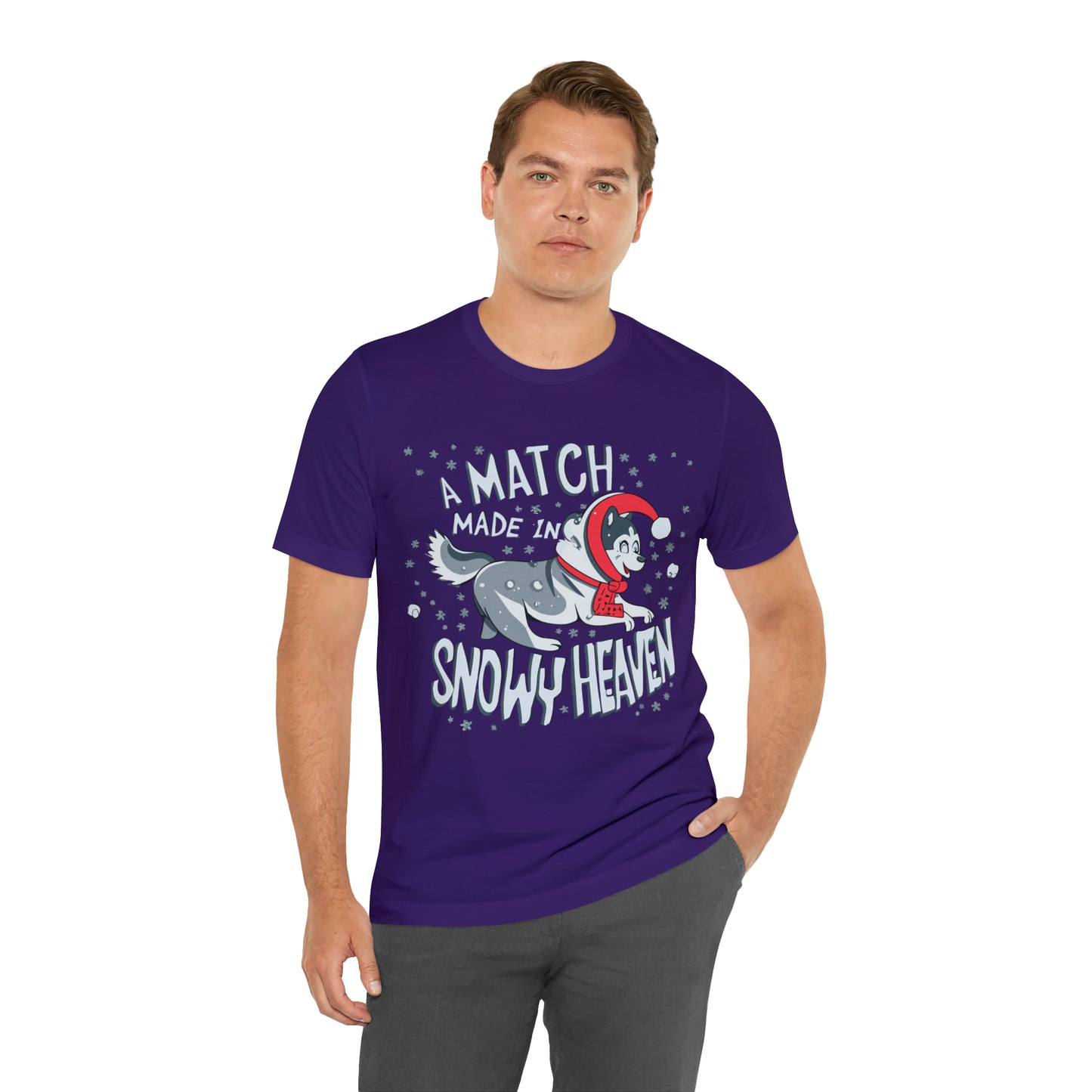 Winter Wonderland Husky Love Match Made In Snowy Heaven T-Shirt