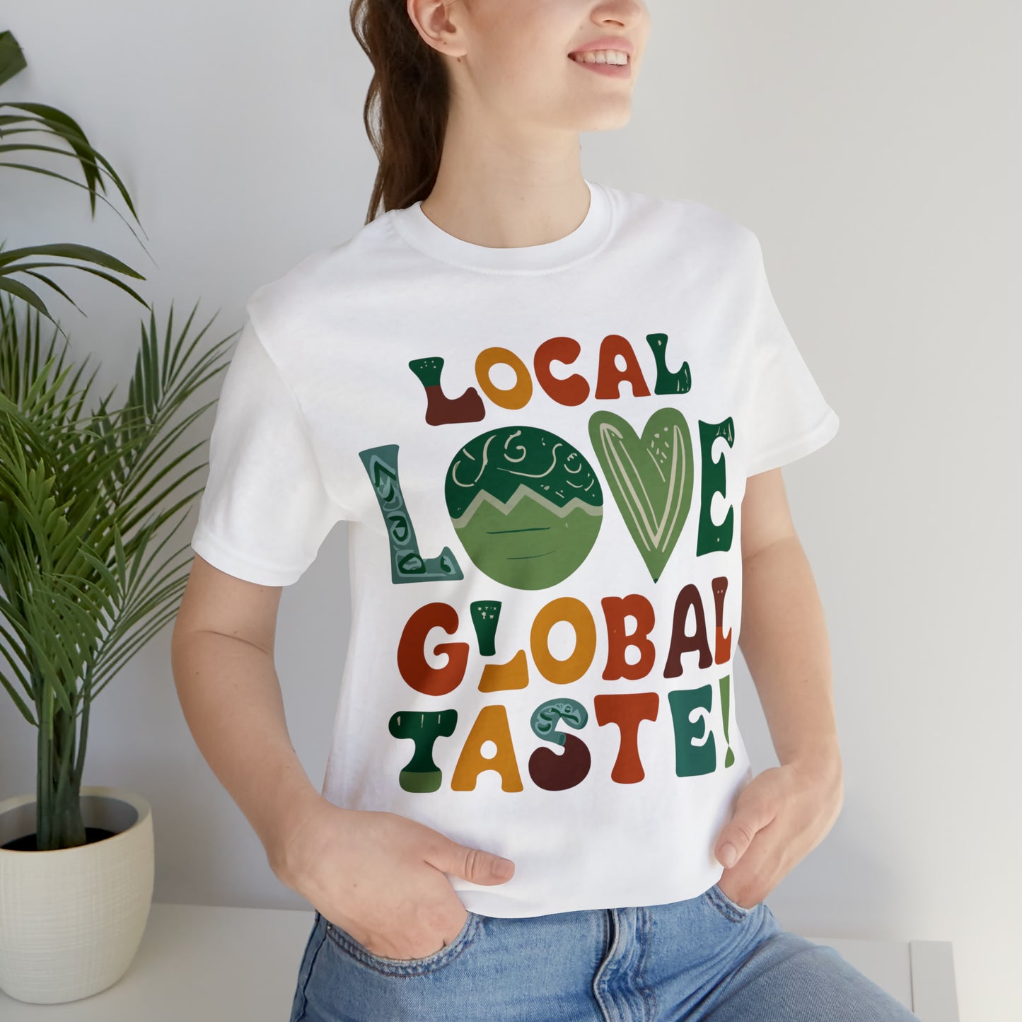 Local Love, Global Taste Culinary Farm-to-Table Cooking T-Shirt