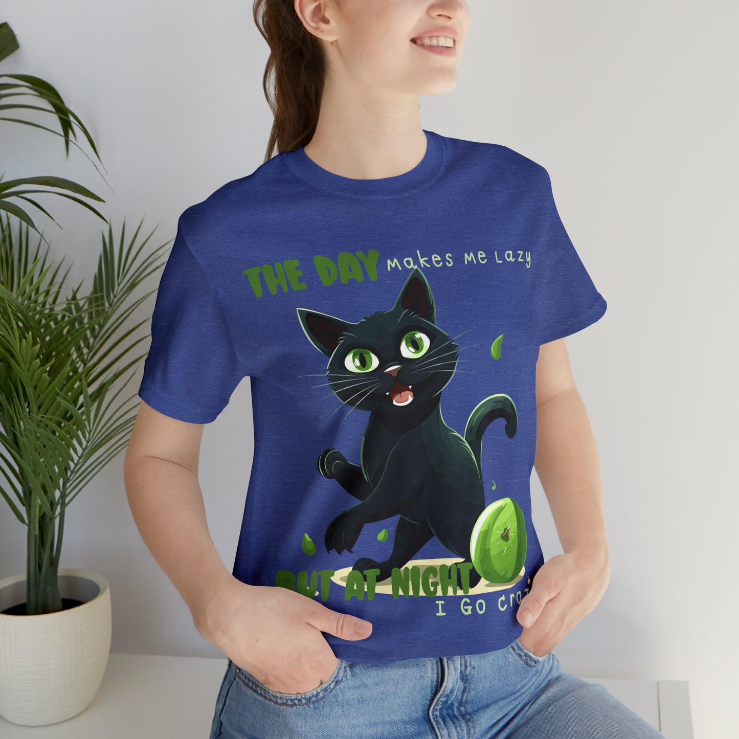 From Lazy Days to Wild Nights Cat Lovers Funny Night Out T-Shirt