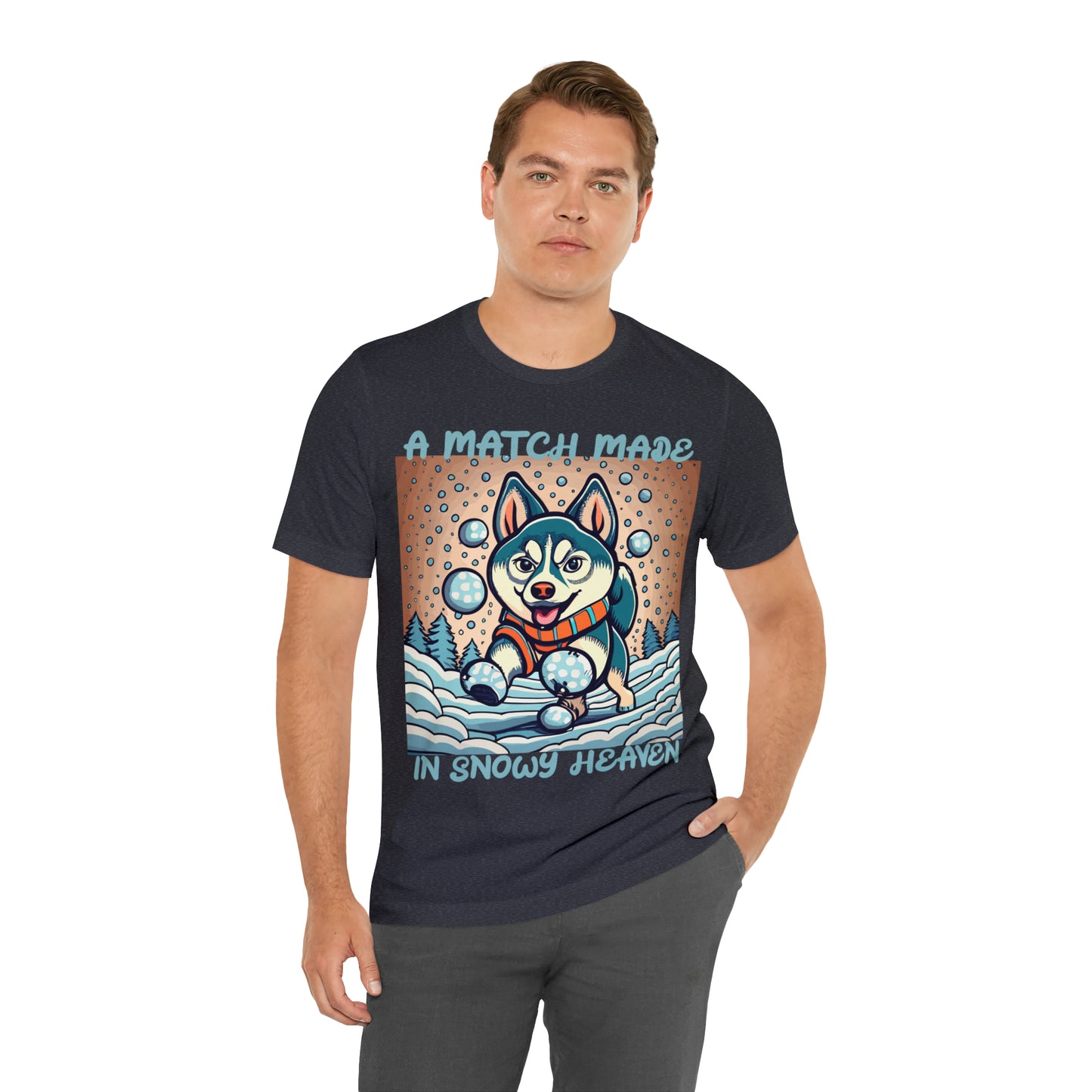 Winter Wonderland Husky Love Match Made In Snowy Heaven T-Shirt