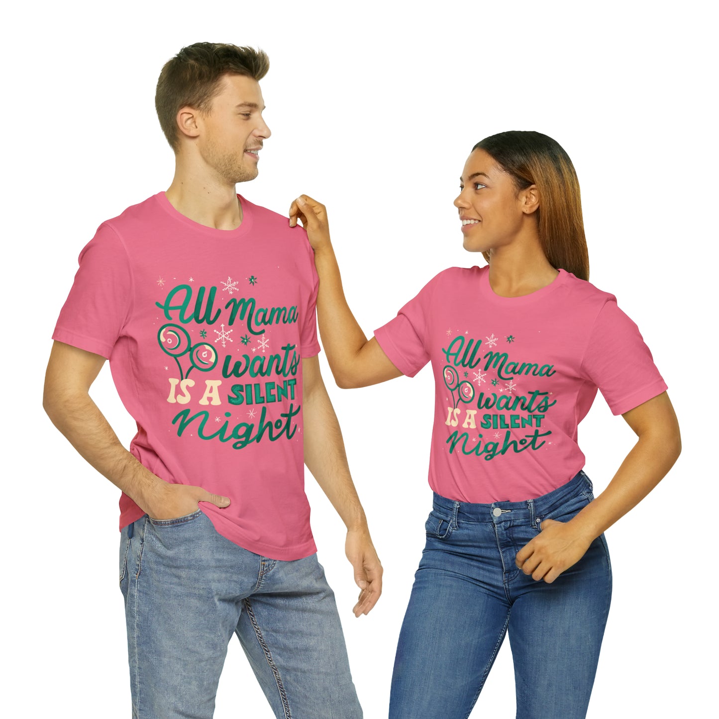 All Mama Wants is a Silent Night Cozy Christmas For Mom T-Shirt